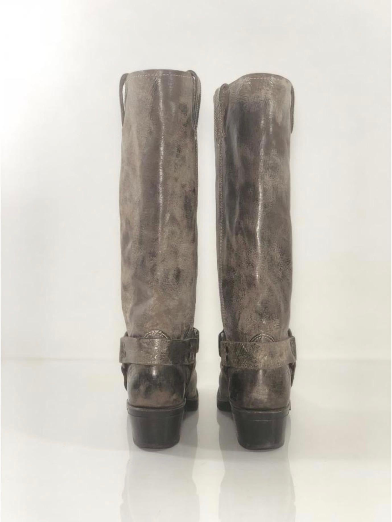 Women's or Men's Frye Weather Leather Tall Cowboy Boots For Sale