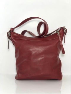 Coach Vintage Large Slim Legacy Crossbody Shoulder Handbag in Deep Red