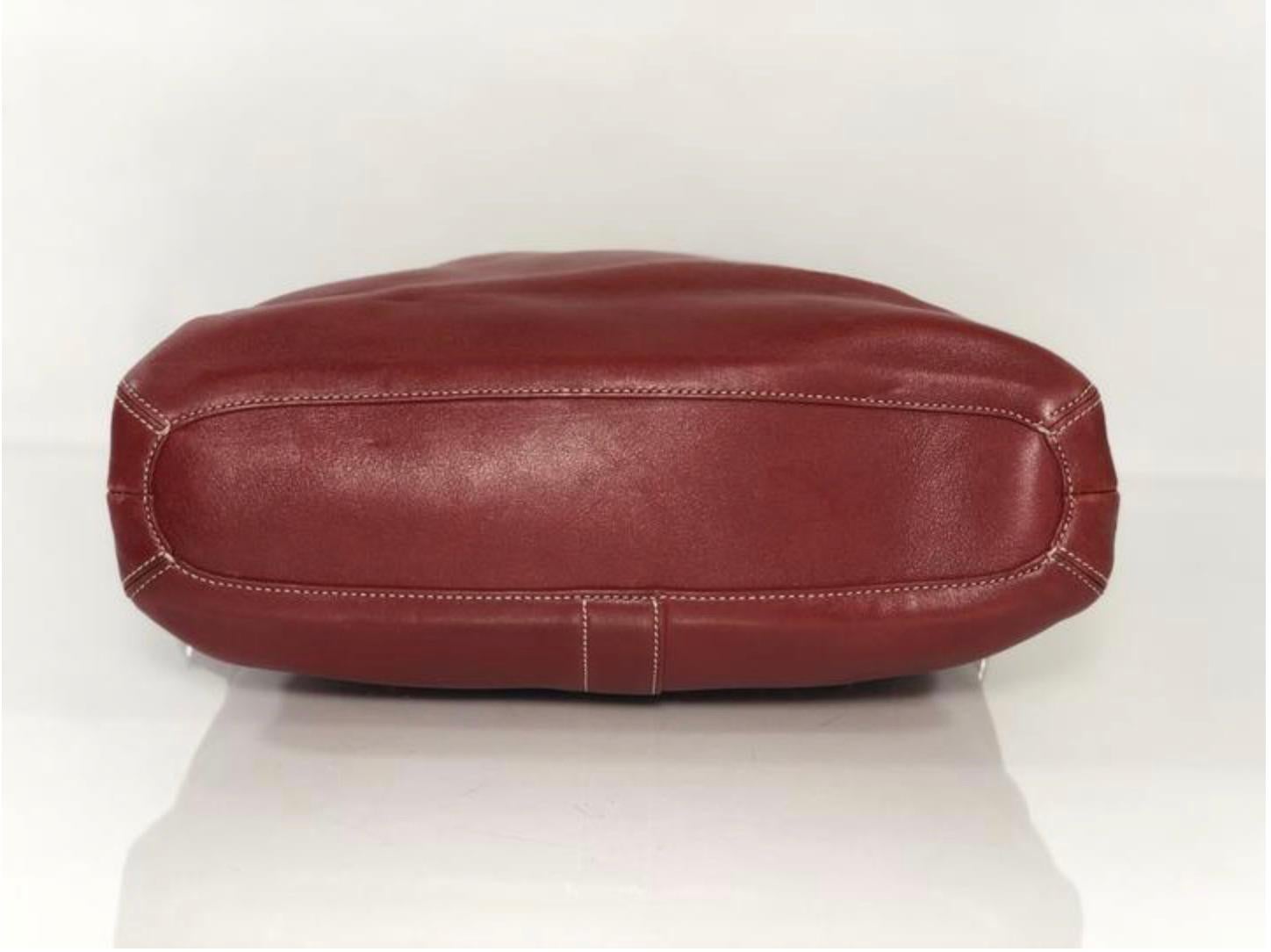 Coach Vintage Large Slim Legacy Crossbody Shoulder Handbag in Deep Red For Sale 1