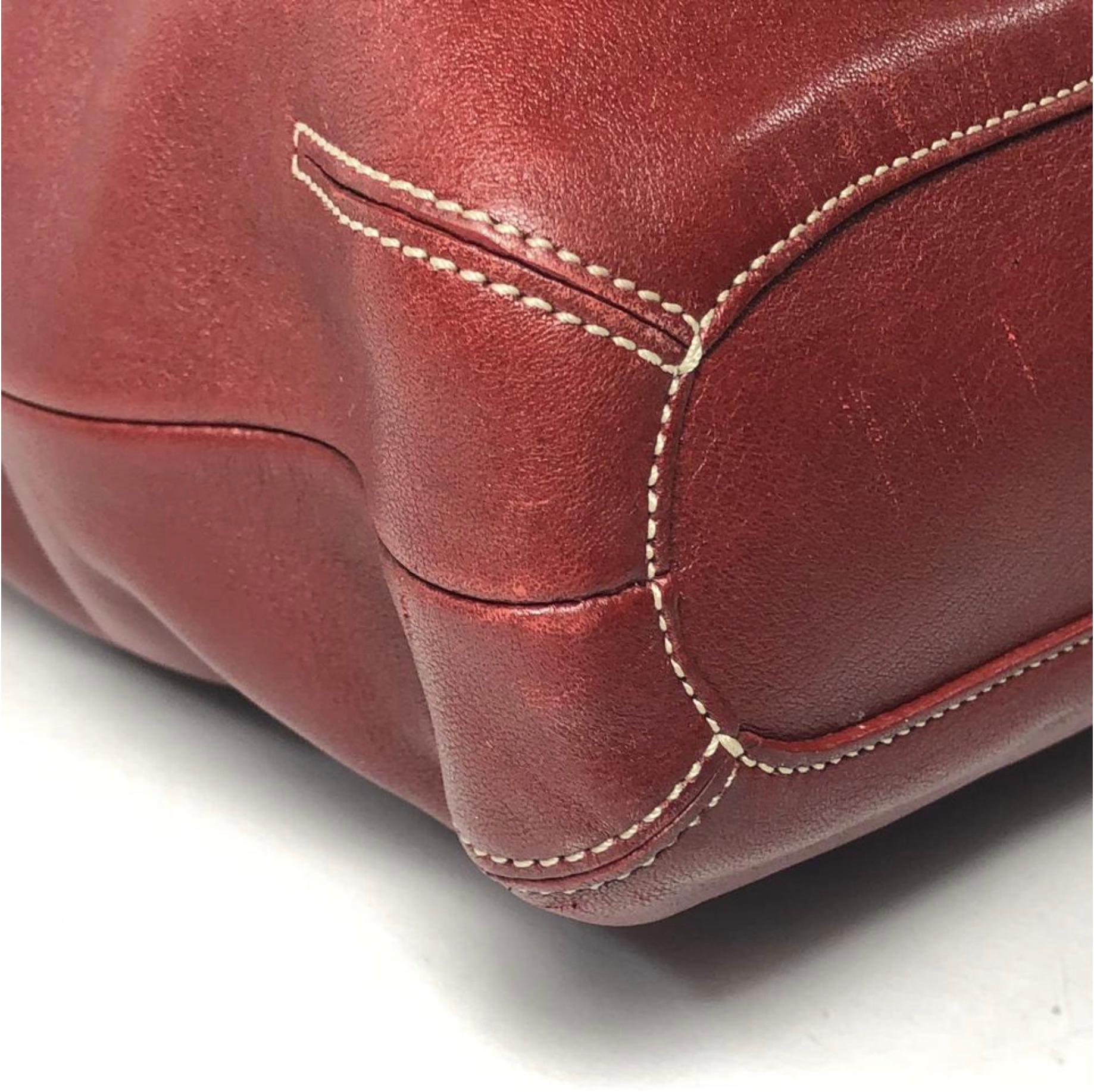 Coach Vintage Large Slim Legacy Crossbody Shoulder Handbag in Deep Red For Sale 3