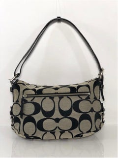 Coach Signature Jacquard Canvas Duffle Crossbody Shoulder Handbag
