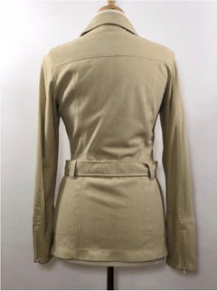 Faconnable Goatskin Fall or Spring Jacket with Belt