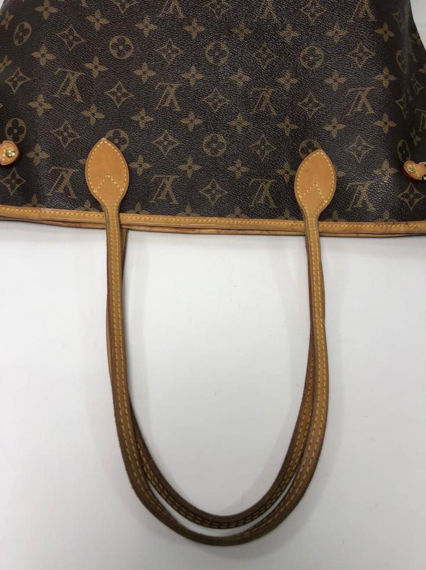 Louis Vuitton Monogram Neverfull MM Tote Shoulder Handbag For Sale 1