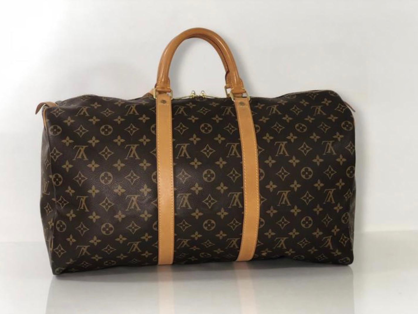  Louis Vuitton Monogram Keepall 50 Travel Bag For Sale 2