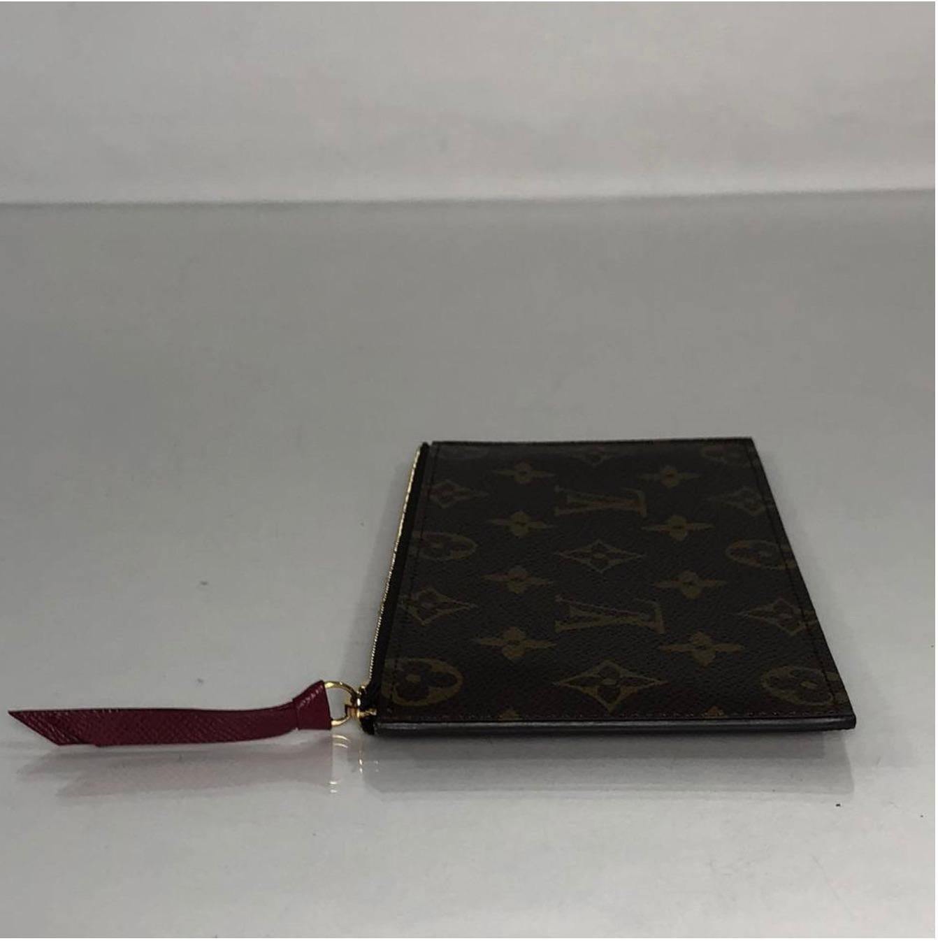 Black  Louis Vuitton Monogram Pochette Felicie Zip Clutch Insert For Sale