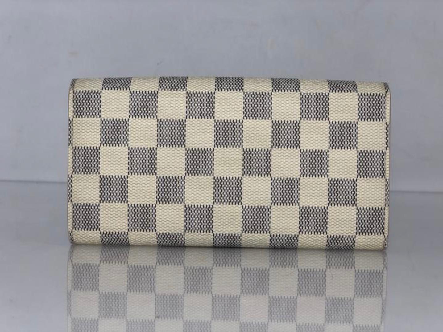  Louis Vuitton Damier Azur Sarah Wallet In Good Condition For Sale In Saint Charles, IL