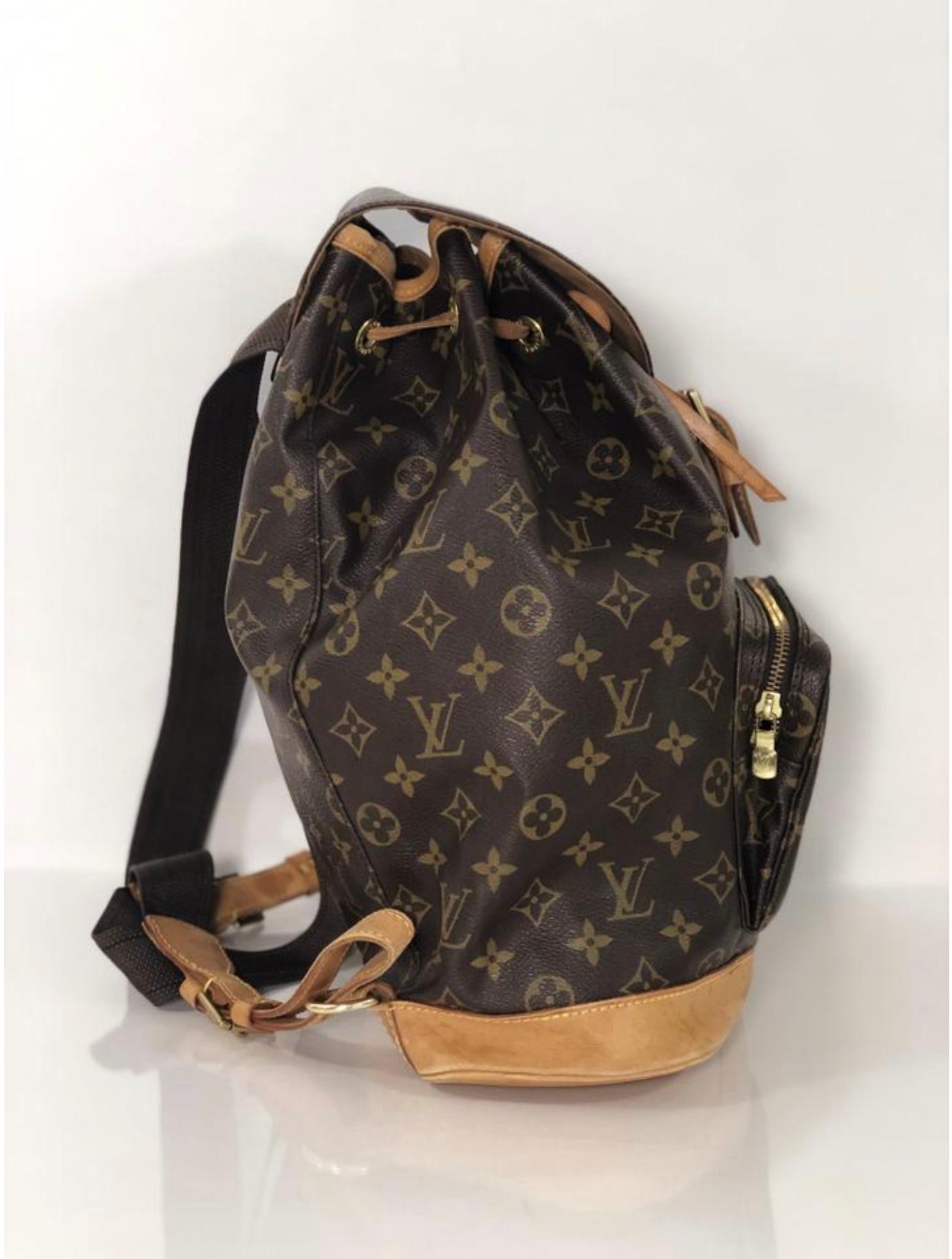 Black  Louis Vuitton Monogram Montsouris GM Backpack Handbag For Sale