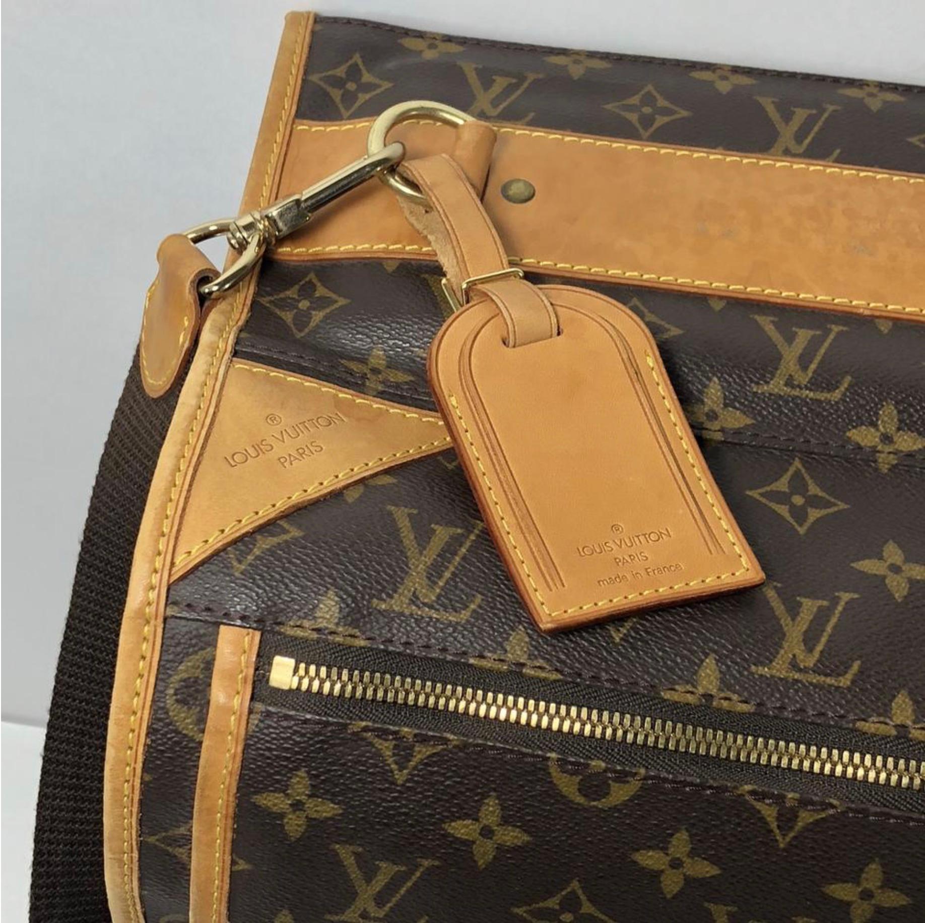 Black  Louis Vuitton Monogram Portable Cabine Garment Cover Travel Handbag For Sale