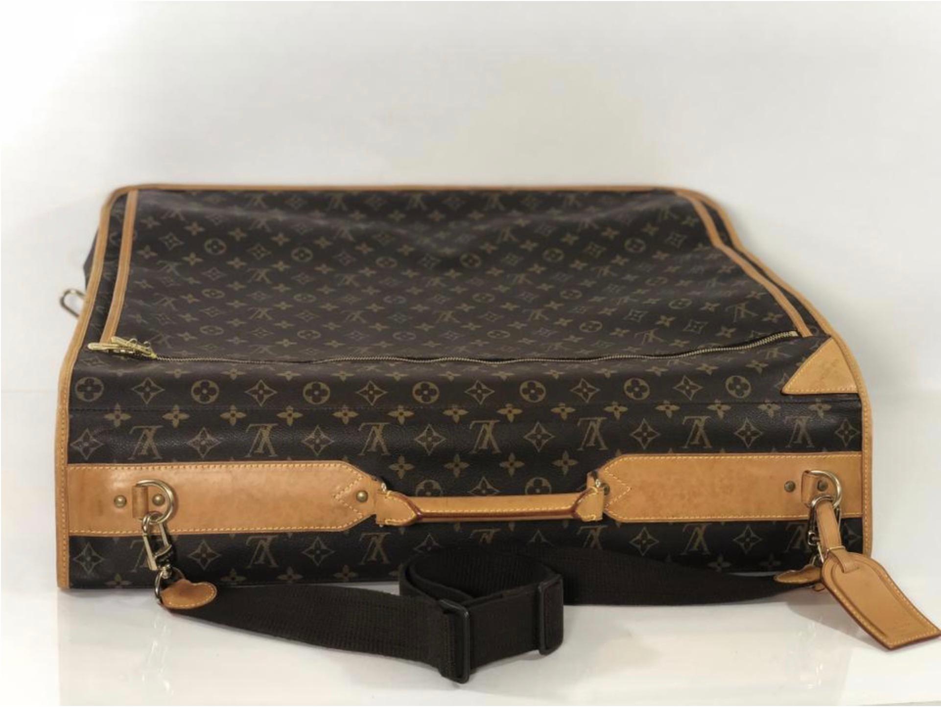  Louis Vuitton Monogram Portable Cabine Garment Cover Travel Handbag For Sale 1