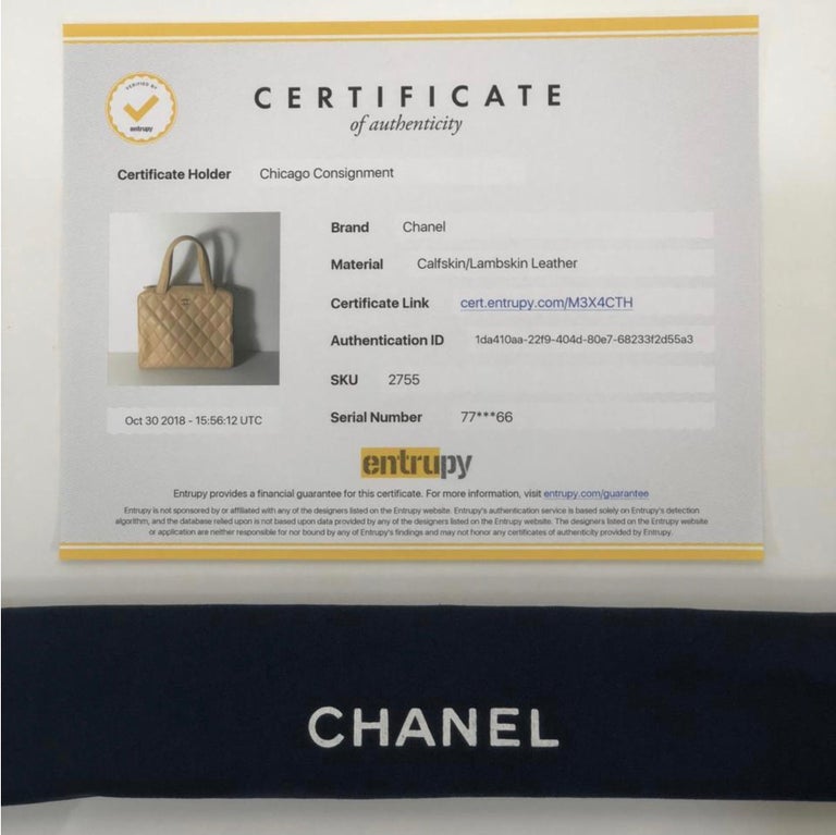 Chanel Lambskin Leather Wild Stitch Large Shoulder with Gold Hardware in Beige For Sale at 1stDibs