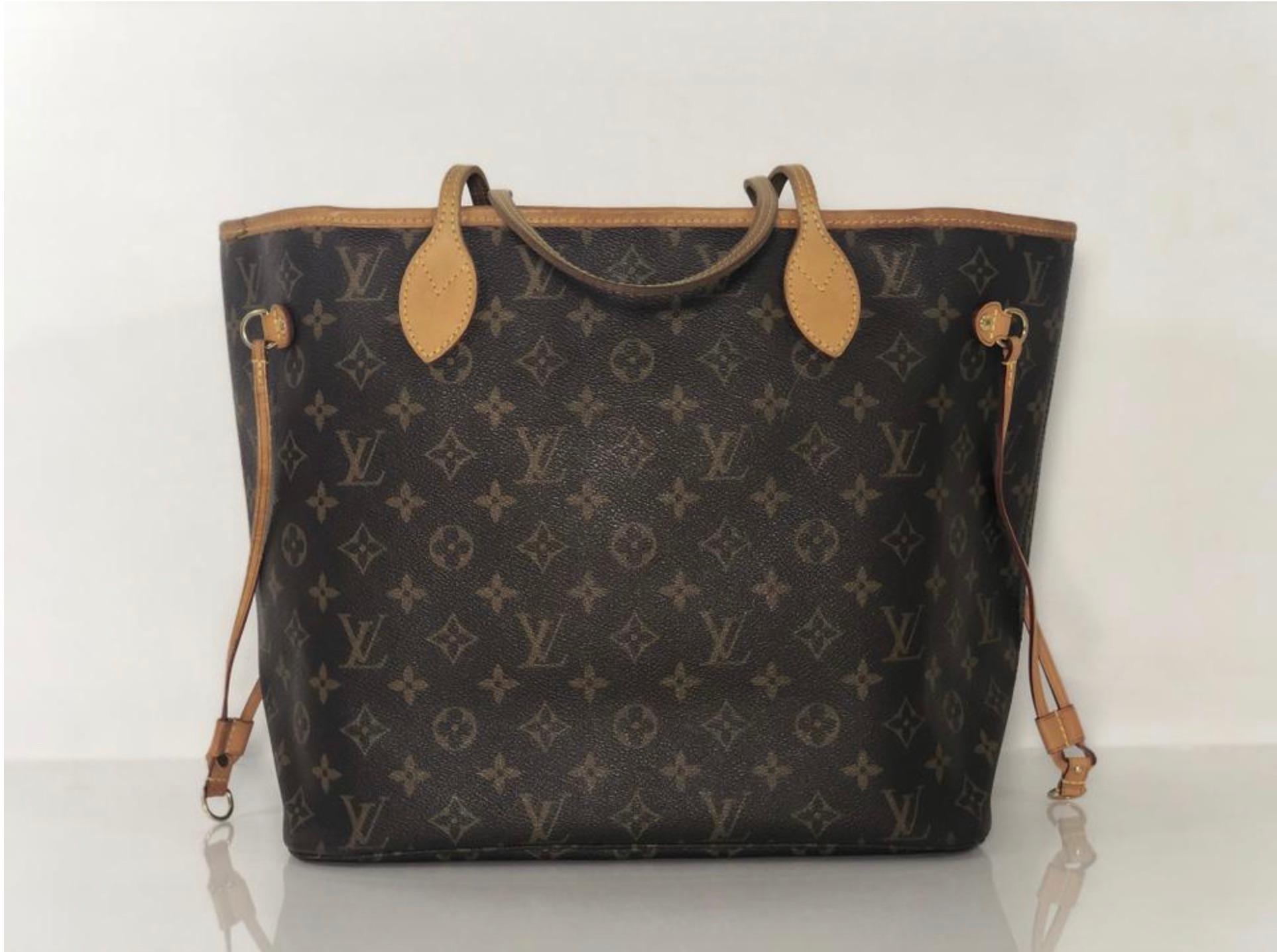 Black  Louis Vuitton Monogram Neverfull MM Tote Shoulder Handbag For Sale