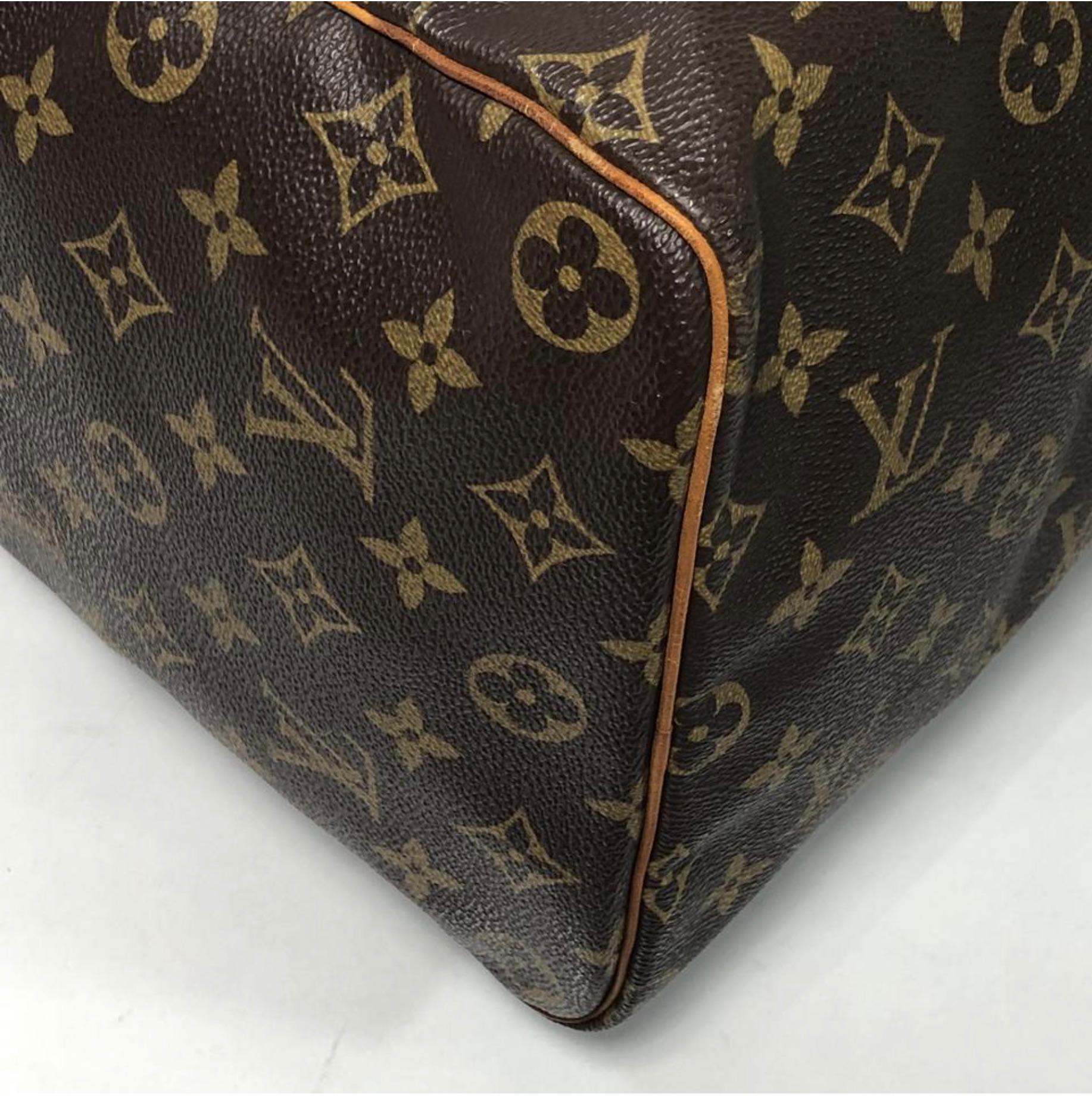 Louis Vuitton Monogram Speedy 40 Satchel Top Handle Handbag For Sale 3