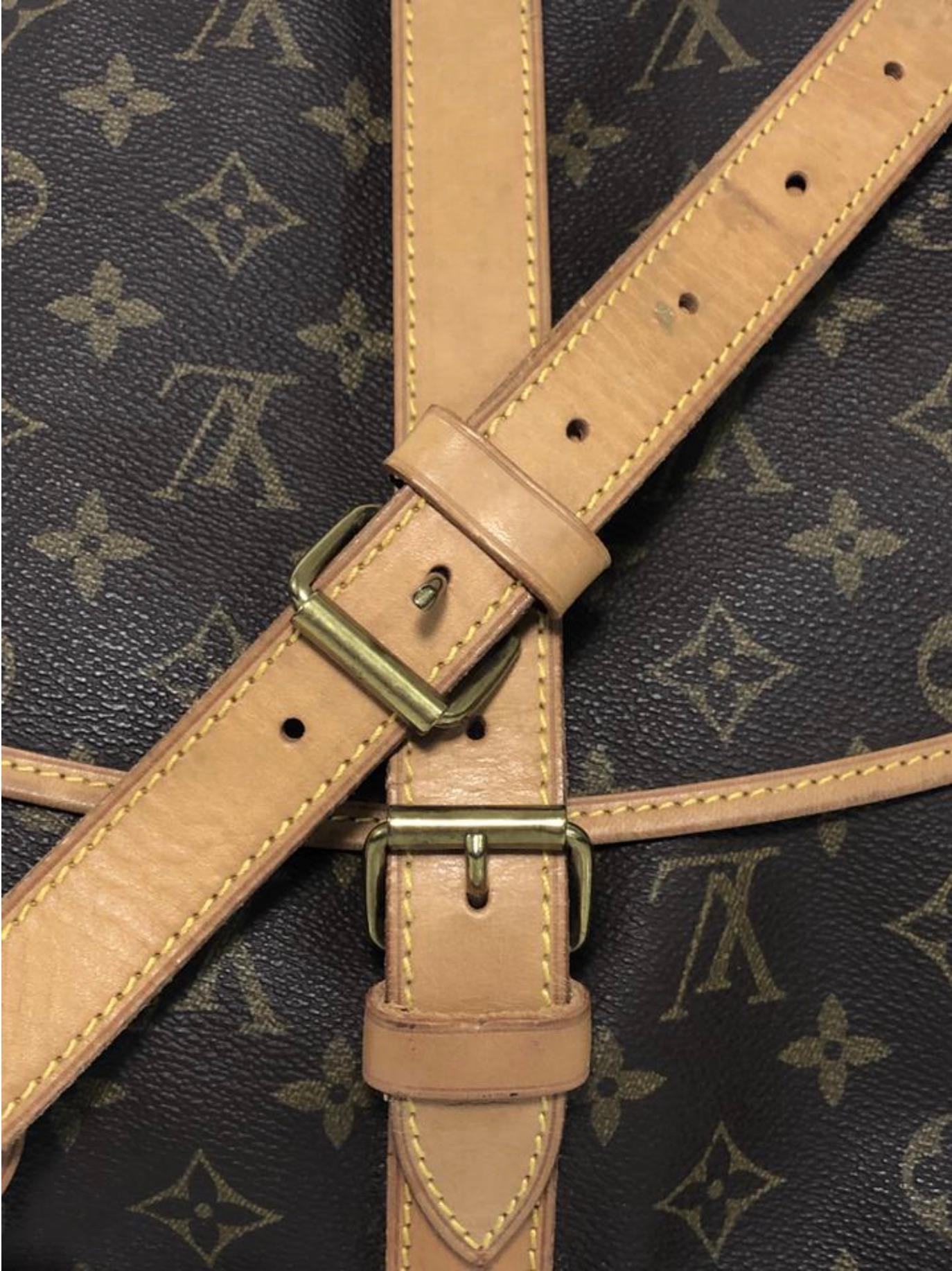 Black  Louis Vuitton Monogram Saumur 35 Crossbody Shoulder Handbag For Sale