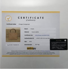 Chanel Caviar Leather Medallion with Gold Hardware in Beige Shoulder Handbag