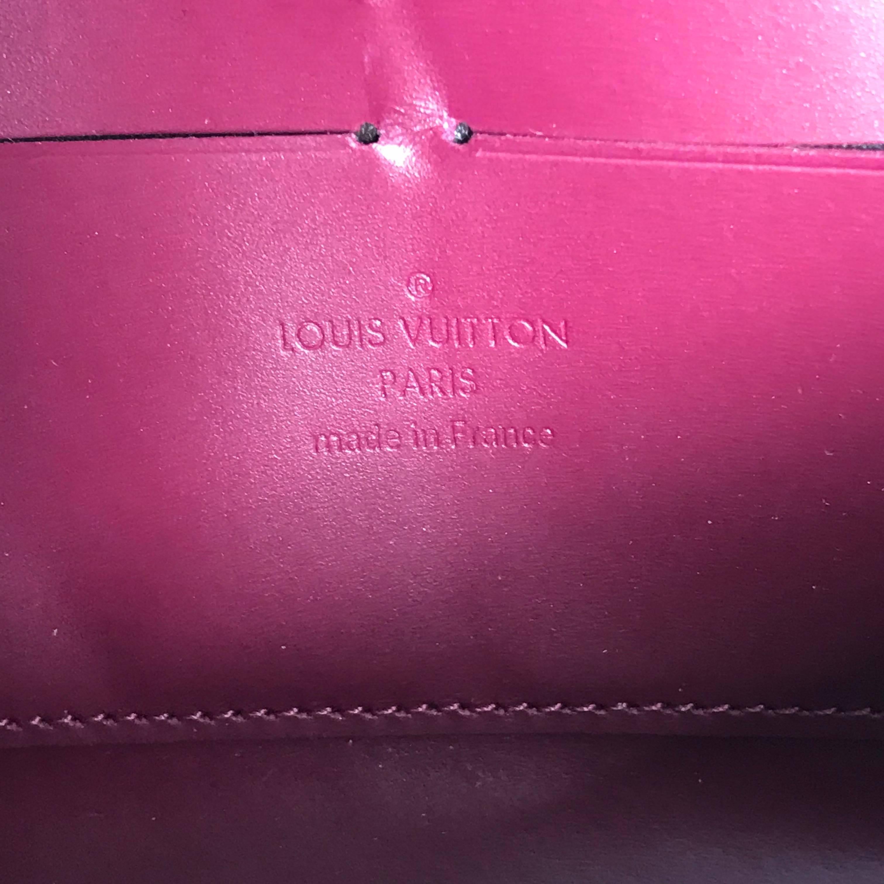  Louis Vuitton Vernis Zippy Wallet in Rouge Fauviste For Sale 4