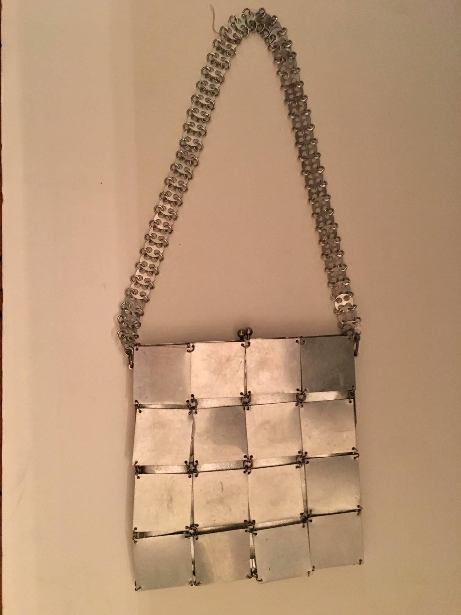 Women's Paco Rabanne Rare and iconic metal bag. For Sale