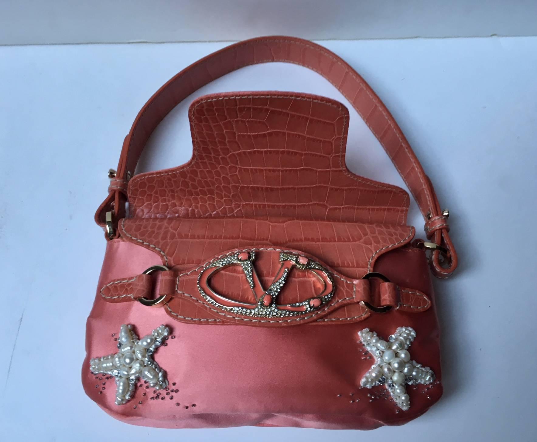 Men's Valentino  Haute Couture Silk and leather Evening Handbag  For Sale