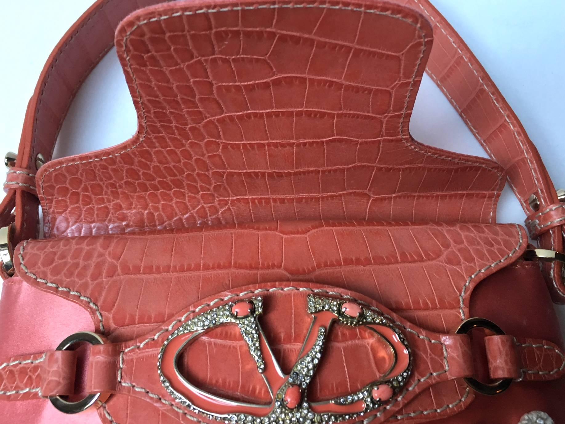 Valentino  Haute Couture Silk and leather Evening Handbag  For Sale 2