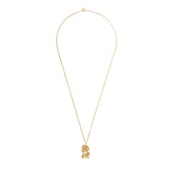 Loveness Lee Chinese Zodiac Rabbit Horoscope Gold Pendant Necklace