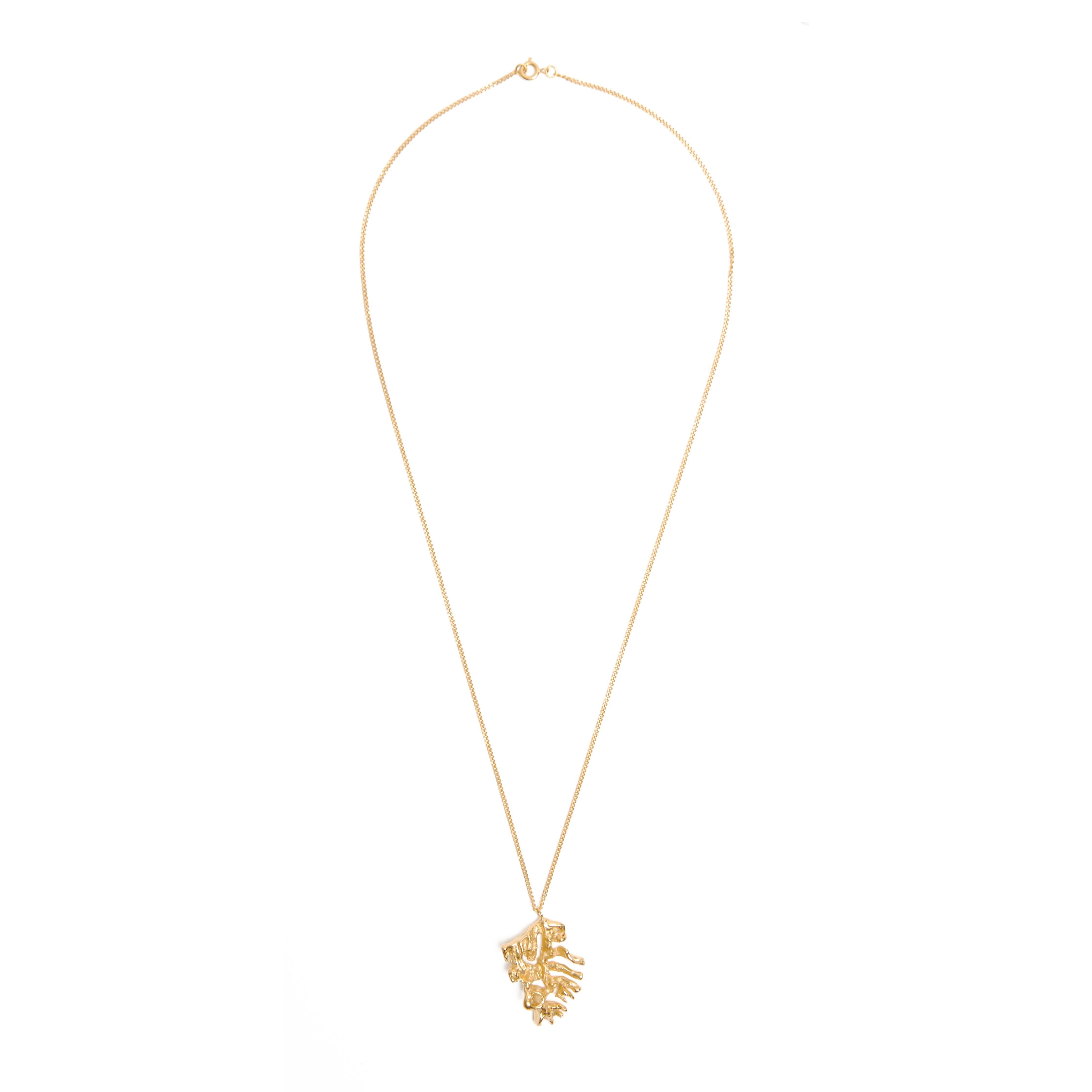 The Chinese zodiac Rooster necklace is inspired by the ancient Chinese calligraphy character of Rooster (Ji 鸡), the tenth of the twelve signs of the Chinese zodiac. Roosters are moral, motivated, and shrewd, and are blessed with a natural,
