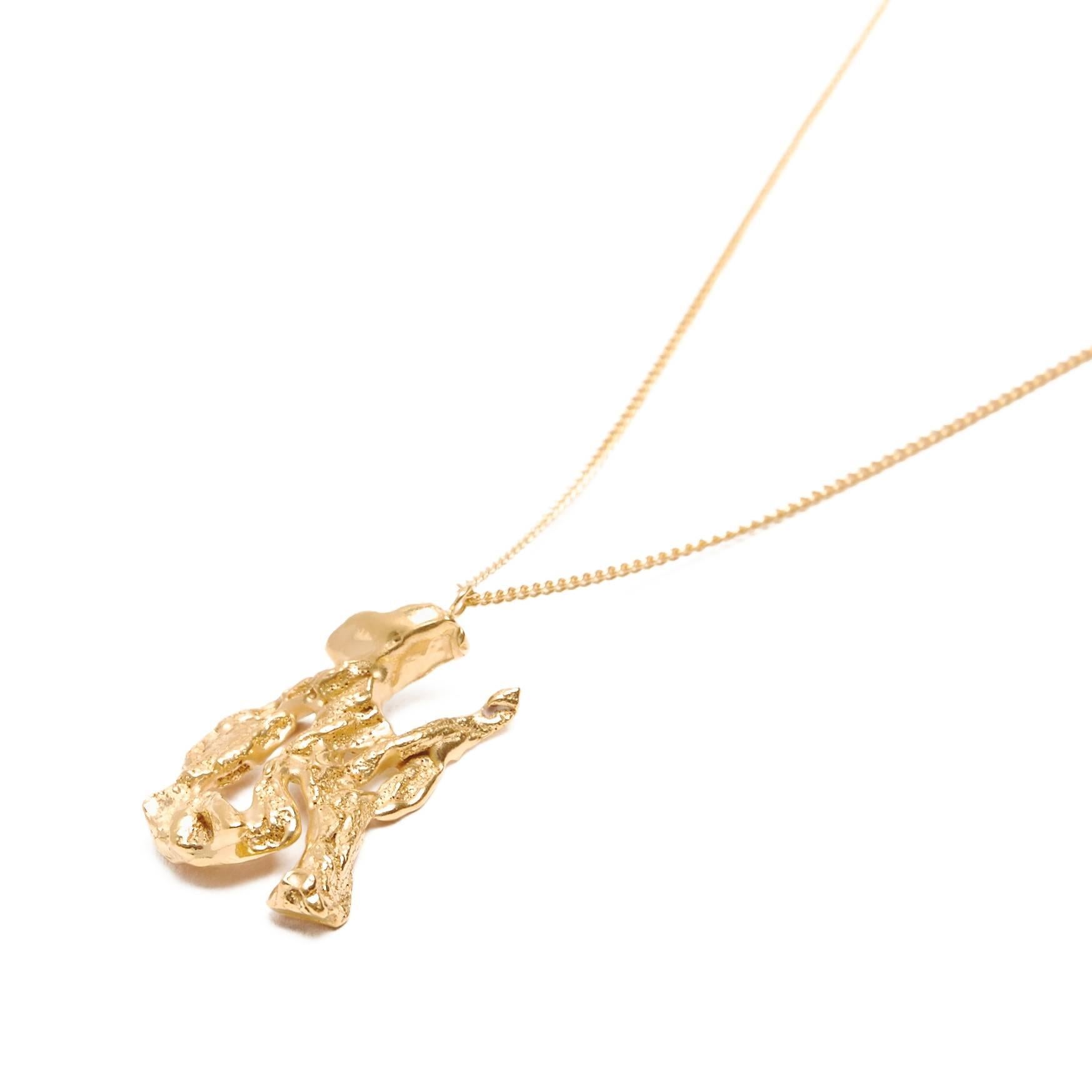 Contemporary Loveness Lee - Chinese Zodiac Snake - Horoscope Gold Pendant Necklace For Sale