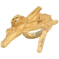 Loveness Lee - Richu - Chunky Gold Textured Ring