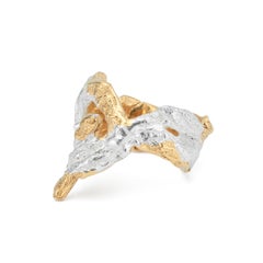 Loveness Lee - Ela - Gold and Silver textured ring
