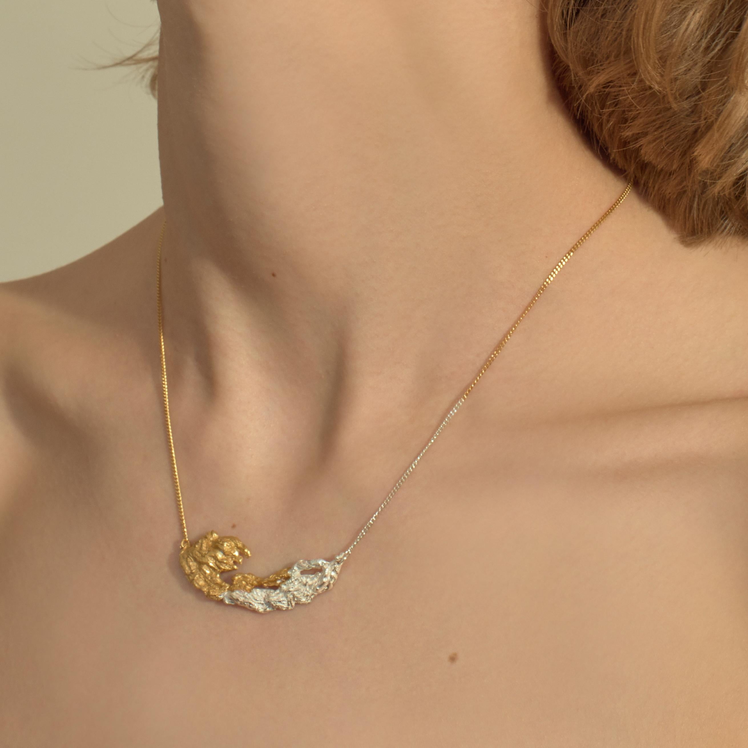 Contemporary Loveness Lee - Irmak - Gold and Silver Necklace For Sale