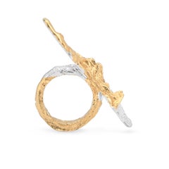 Loveness Lee - Gaia - Gold and Silver textured ring