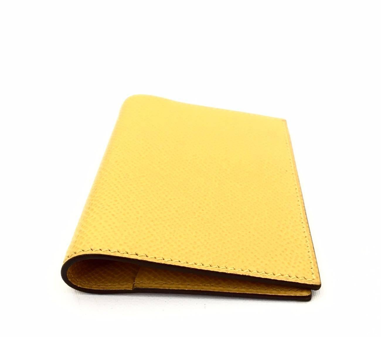 1998 Hermes Yellow Soleil Epsom Agenda PM Notebook Cover 2