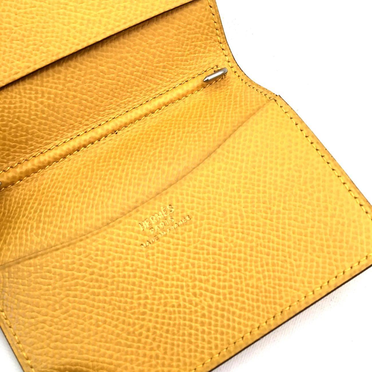 Women's or Men's 1998 Hermes Yellow Soleil Epsom Agenda PM Notebook Cover