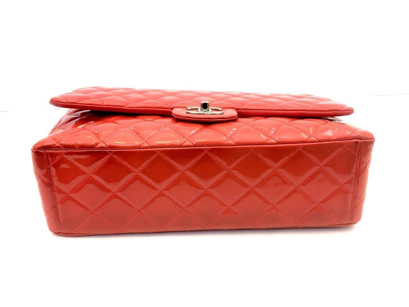 Chanel Bag Maxi Jumbo Coral Vernis Leather, 2012 1
