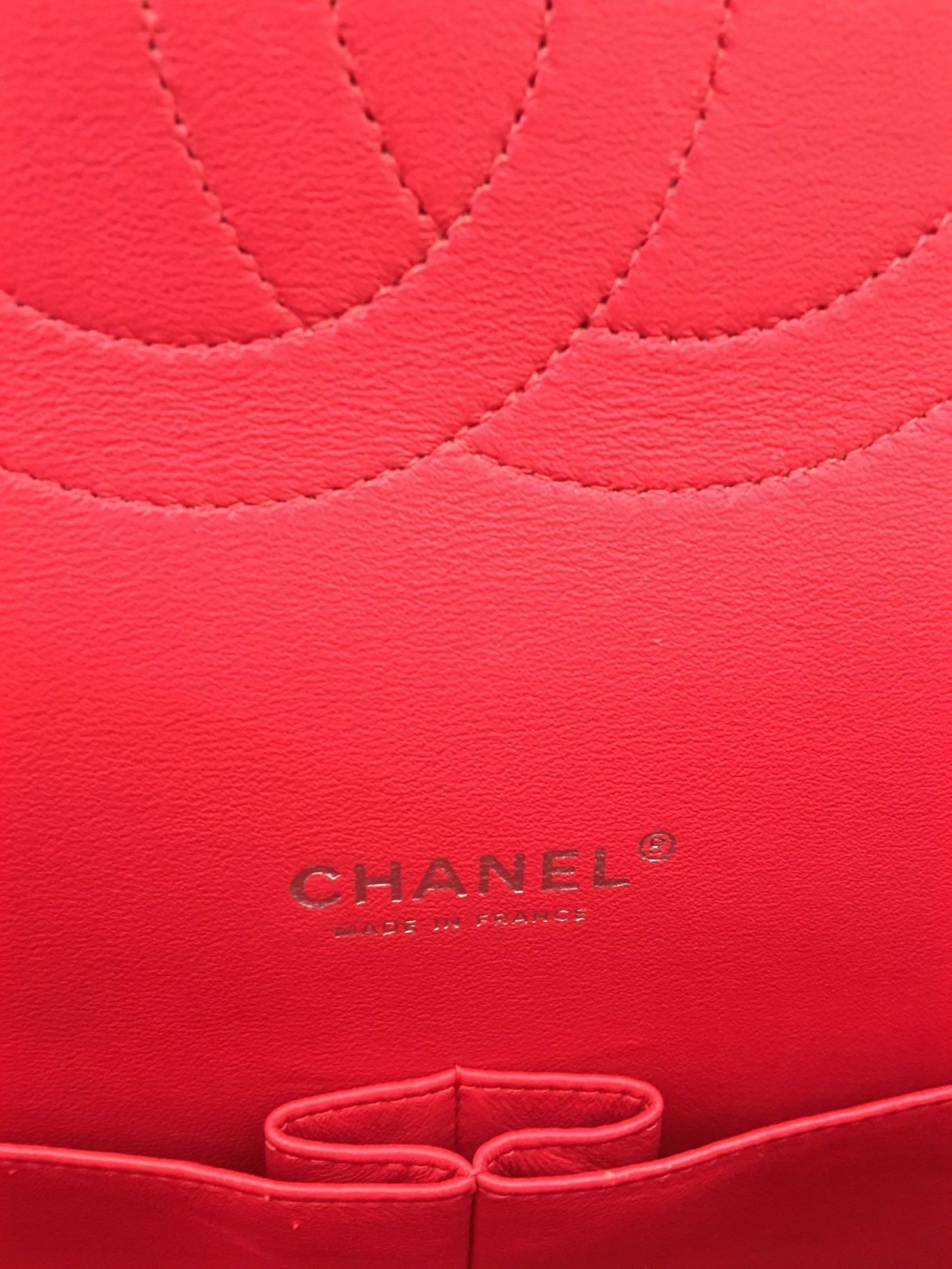 Chanel Bag Maxi Jumbo Coral Vernis Leather, 2012 5