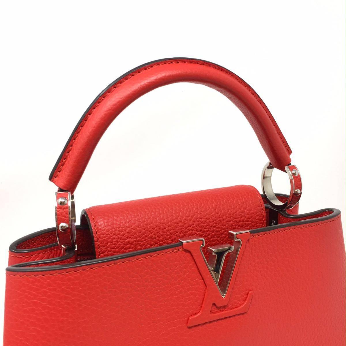 Women's or Men's Louis Vuitton Capucine Coquelicot Leather Tote Bag, 2014