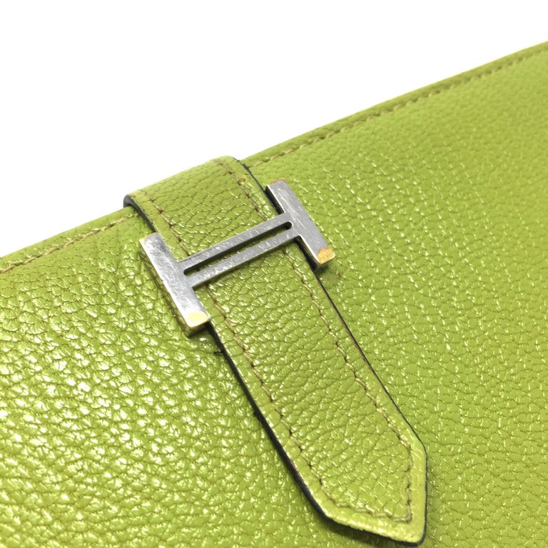 HERMES Paris WALLET Bèar chevre mysore green anise, 2009 at 1stDibs