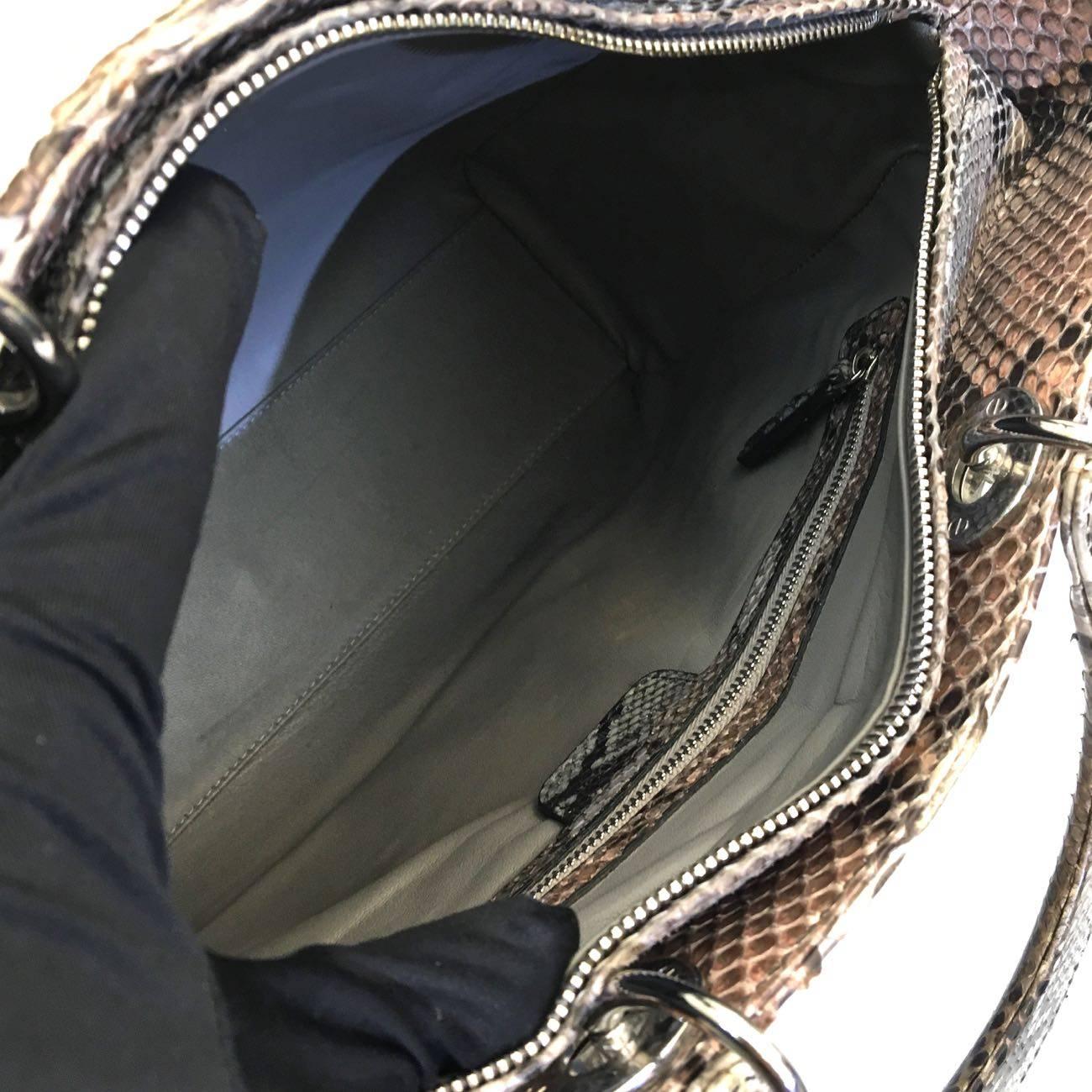Women's Dior Grey and Pink Python Large Lady Dior Bag, 2011