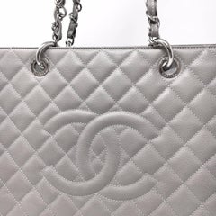 Chanel Grey Caviar Maxi GST Shopping Tote Chain Shoulder Bag, 2012