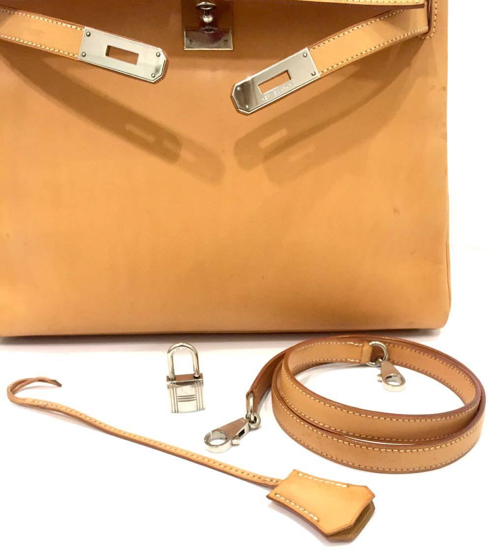 Hermes Naturelle Sable Natural Leather Sac Kelly 32 Bag, 2005 5