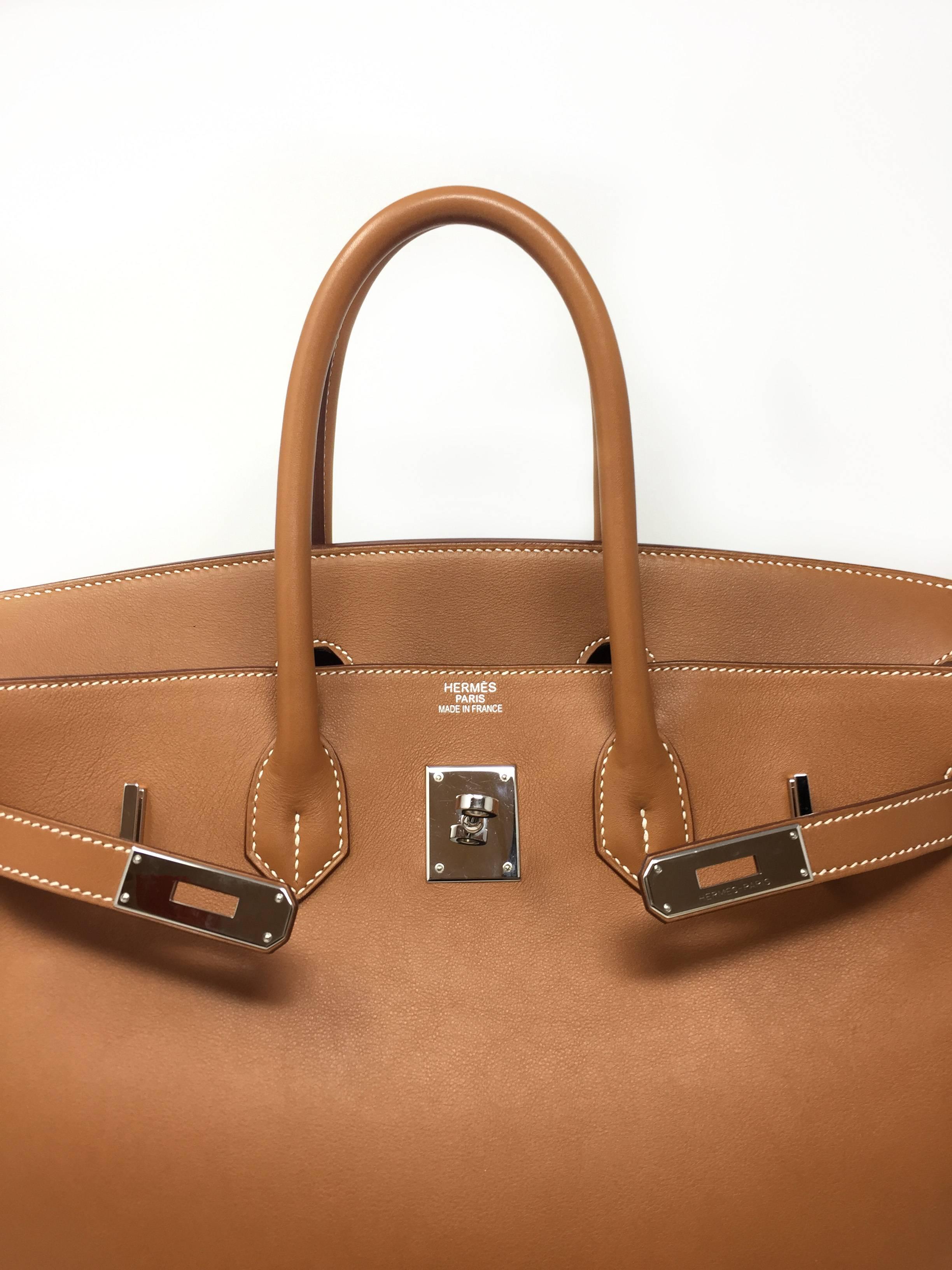 Hermes Paris Sac Birkin 35 Swift Gold Leather Bag, 2008 1