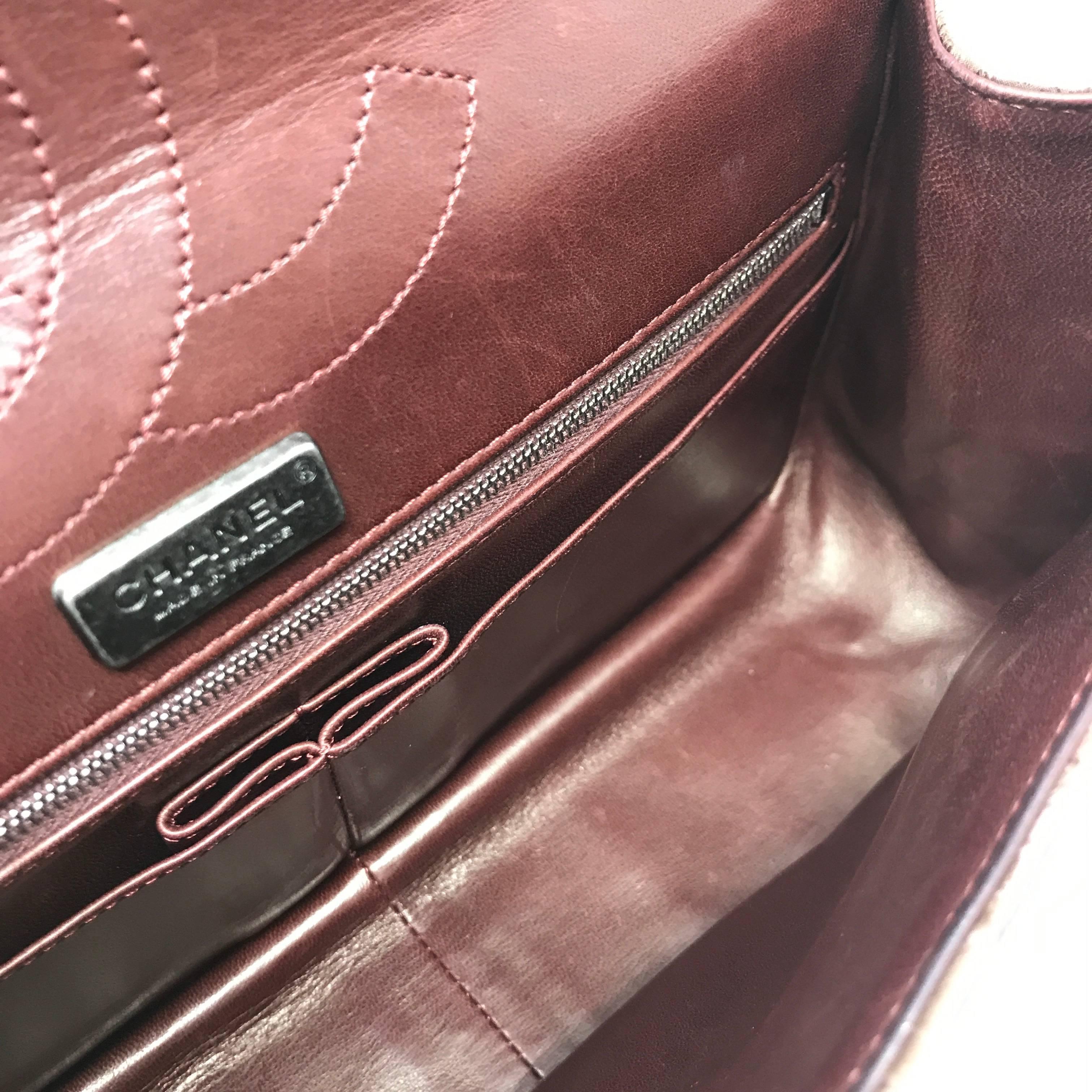 Gray Chanel Alligator Reissue 2.55 Classic Double Flap Bag For Sale