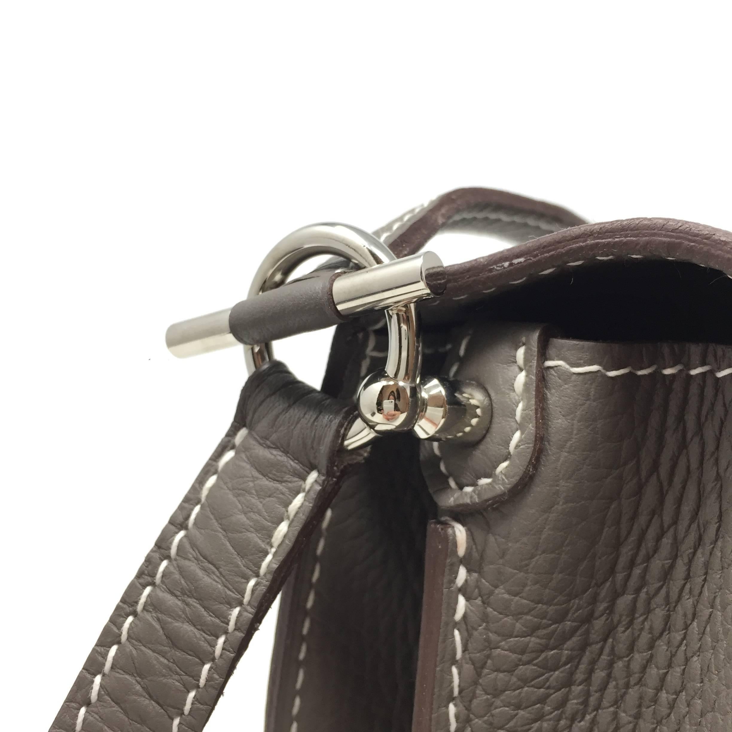 Hermes Paris Taurillon Clemance Sac Roulis Leather Shoulder Bag  , 2011 8