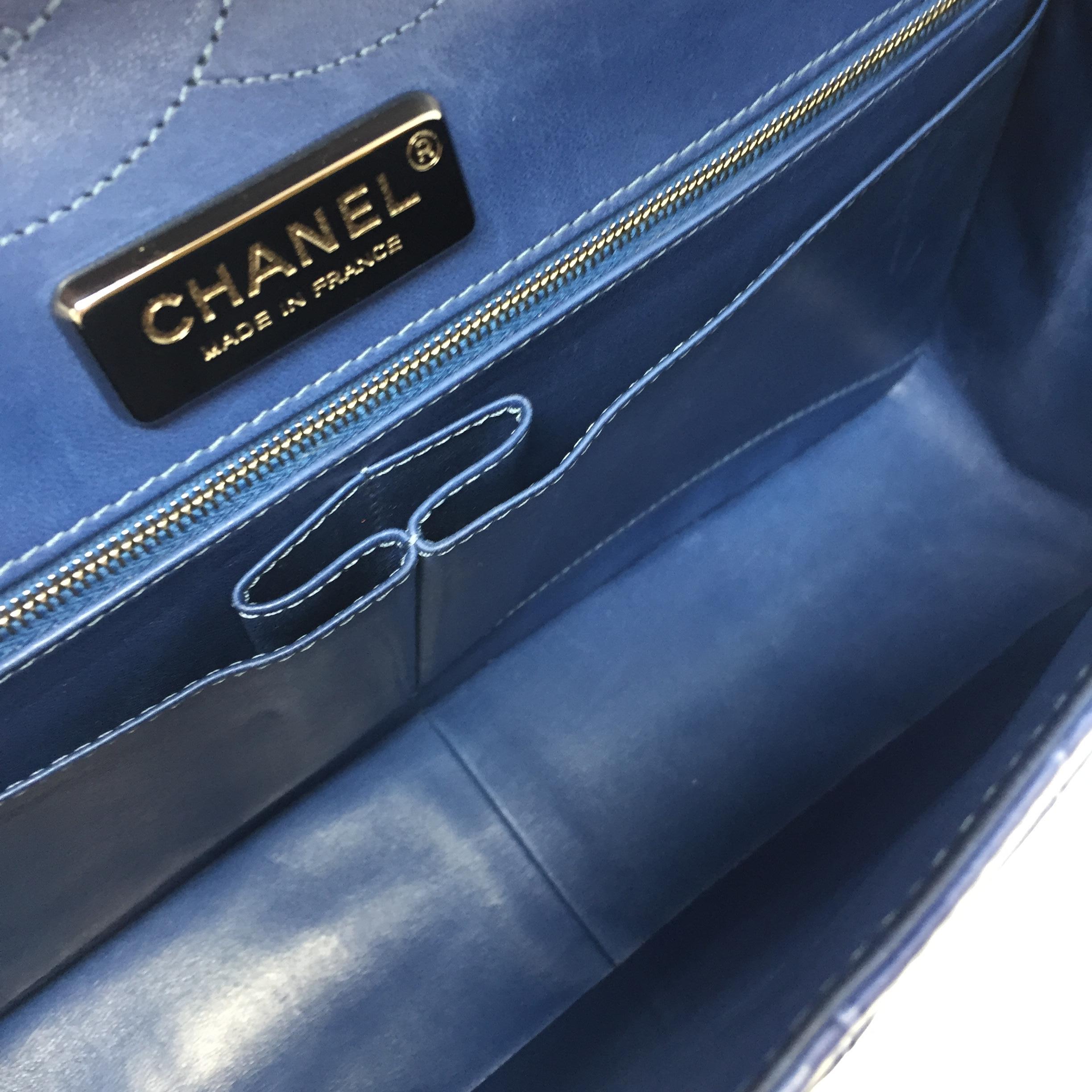 Chanel Bag Blue Shine Crocodile 2.55 Reissue Double Flap Timeless Bag, 2012 1