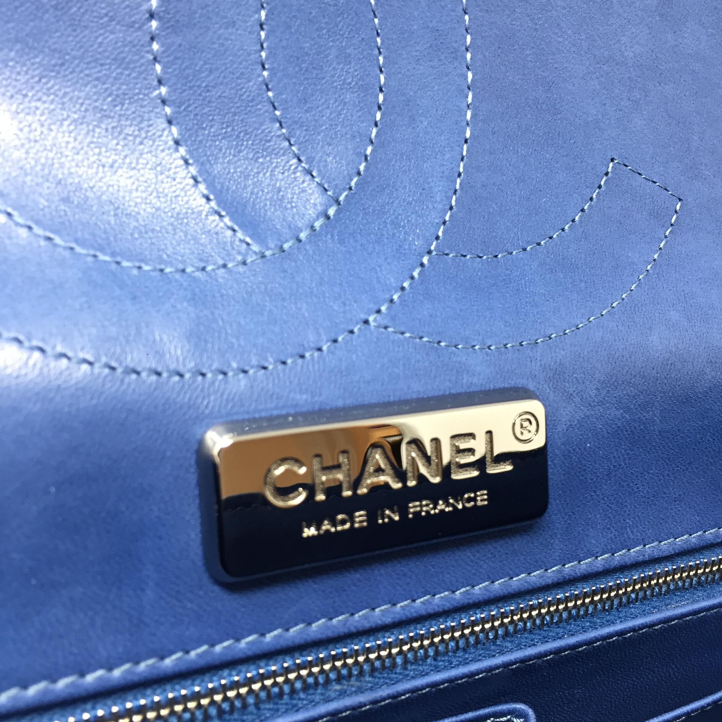 Chanel Bag Blue Shine Crocodile 2.55 Reissue Double Flap Timeless Bag, 2012 2