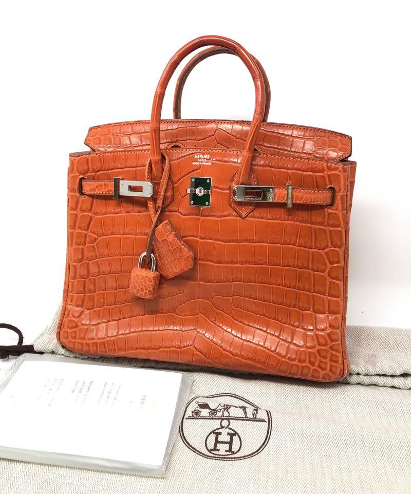 Hermes Sac Birkin 25 Crocodile Niloticus Mat 