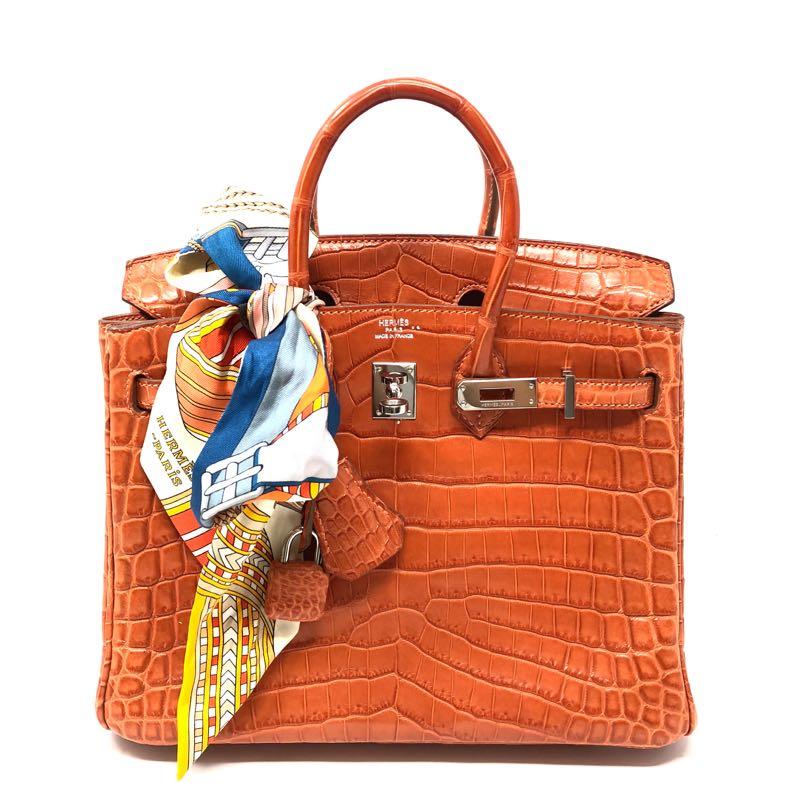 Hermes Sac Birkin 25 Crocodile Niloticus Mat 