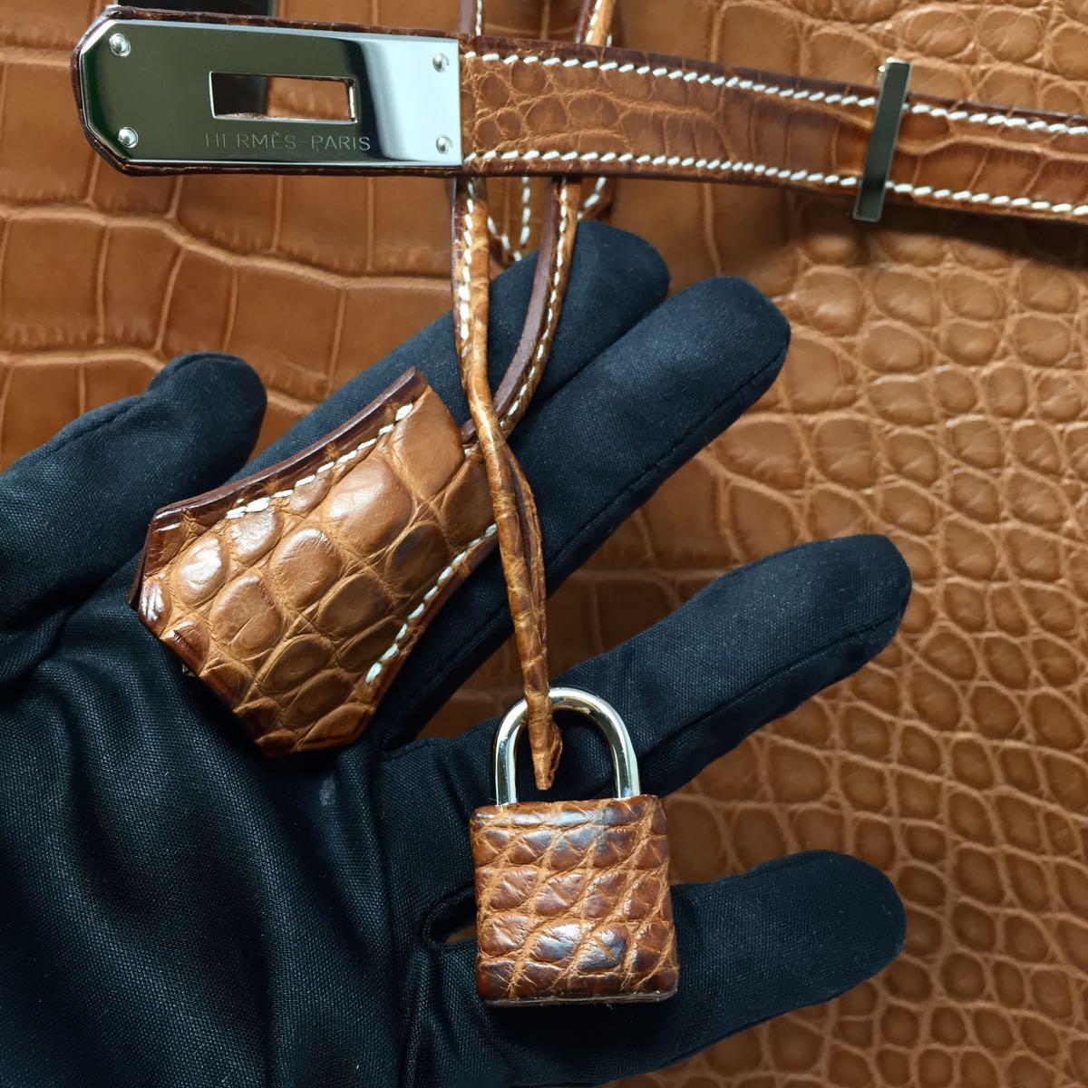 Hermes Paris Sac Gold Matte Alligator Leather Birkin 40 Bag, 2012 5