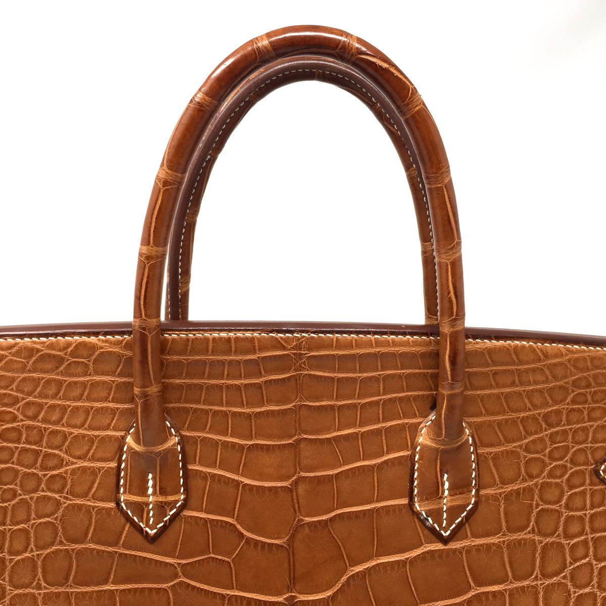 Hermes Paris Sac Gold Matte Alligator Leather Birkin 40 Bag, 2012 8