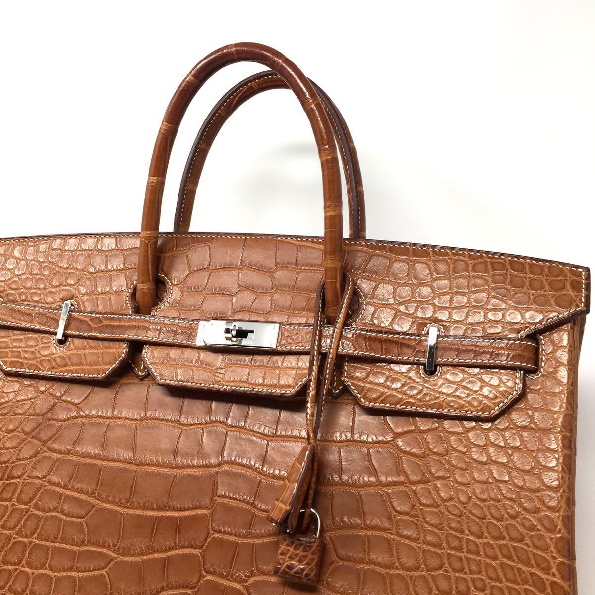 Hermes Paris Sac Gold Matte Alligator Leather Birkin 40 Bag, 2012 6