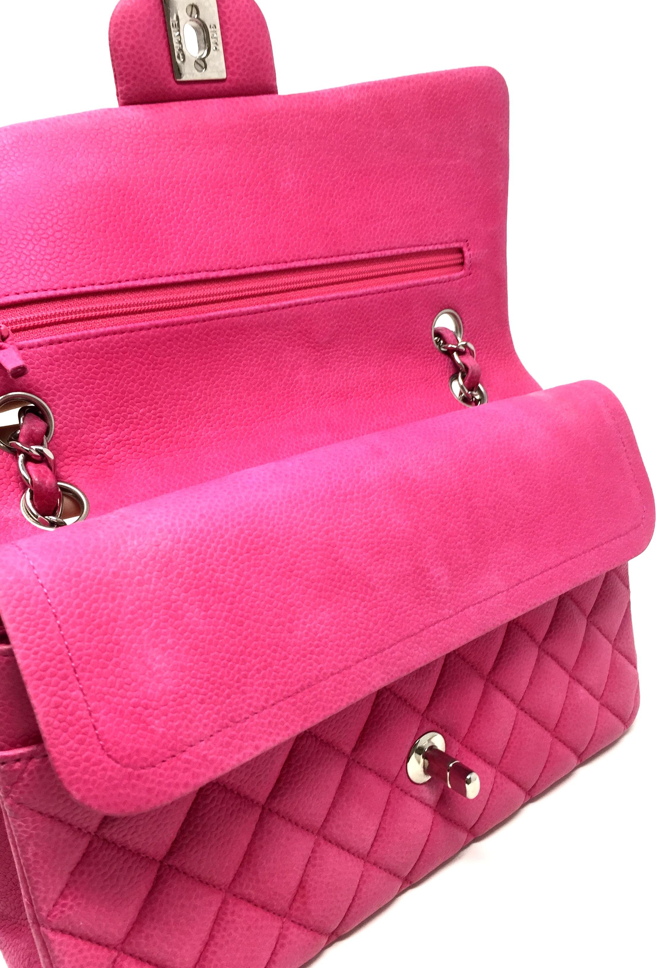 CHANEL Fucsia Caviar Leather Medium Classic 26 cm, 2014 1