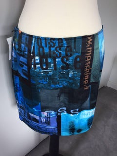Moschino Jeans high waisted digital print skirt